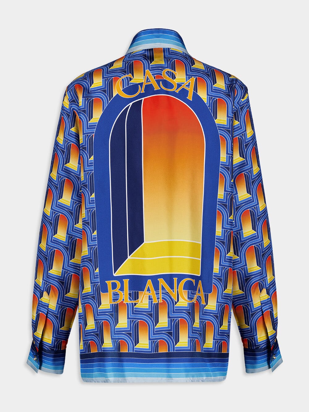 Vibrant Silk Graphic Print Shirt