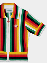 Casablanca Striped Cotton-Blend Towelling Top