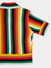 Casablanca Striped Cotton-Blend Towelling Top