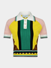 Casablanca Graphic Panelled Knit Polo