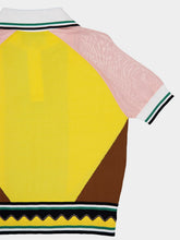 Casablanca Graphic Panelled Knit Polo