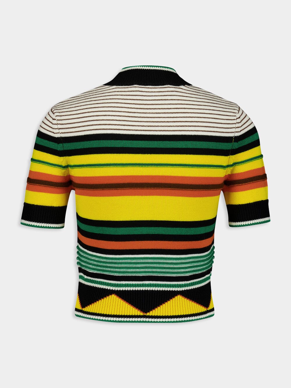 Afro-Cubist Knitted Striped Shirt