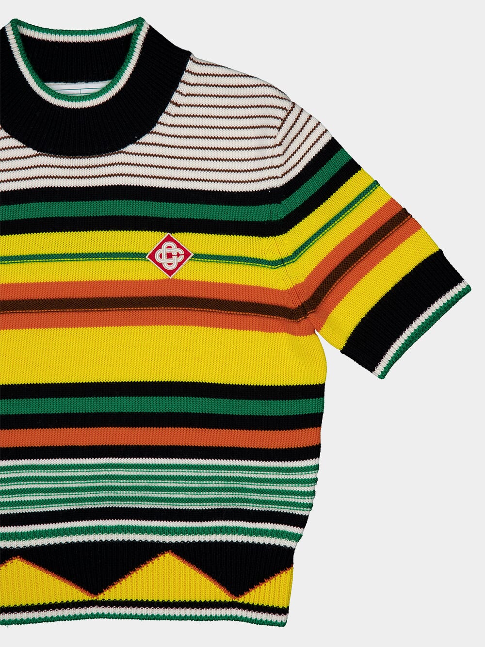 Afro-Cubist Knitted Striped Shirt