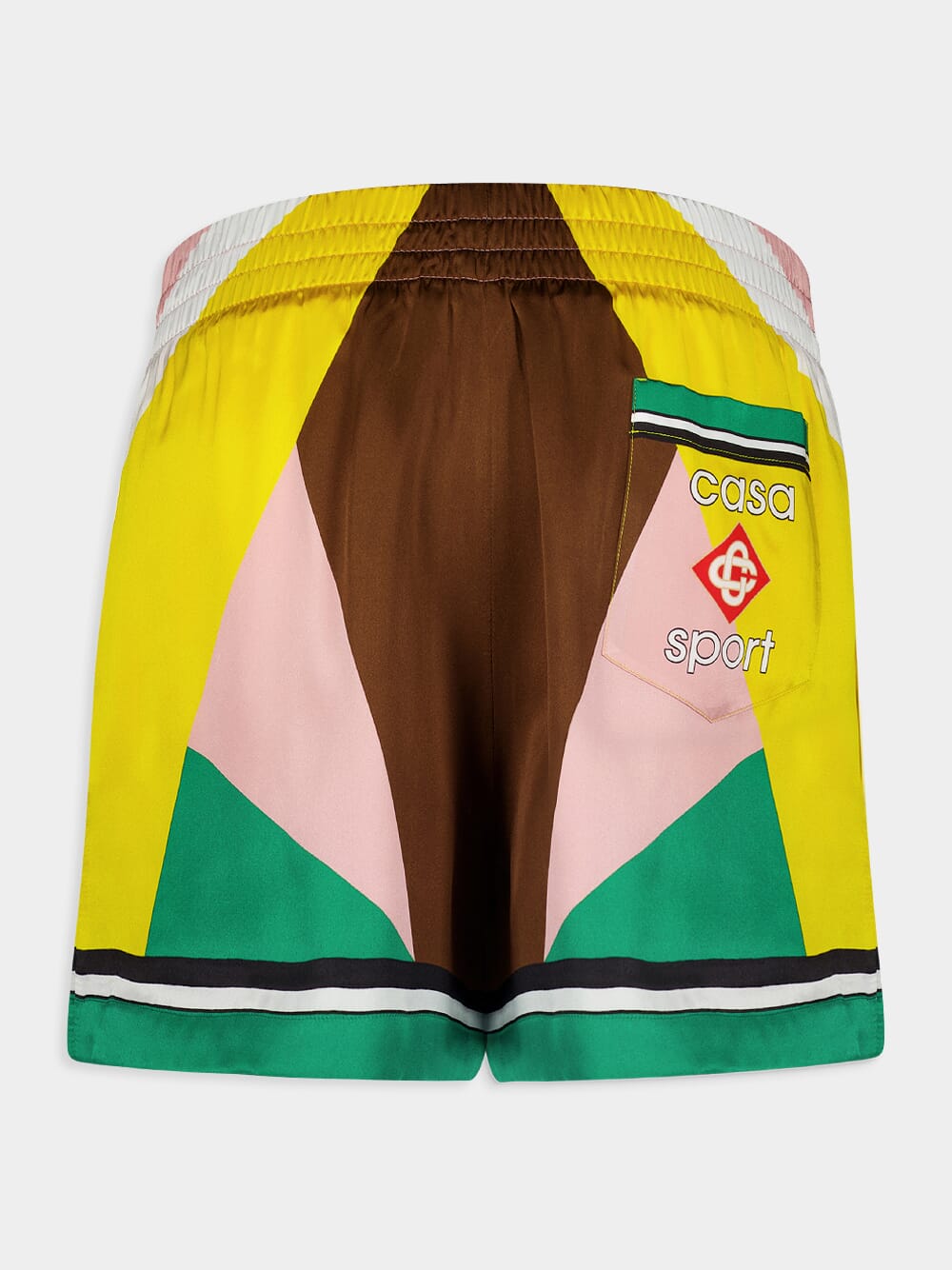 Casa Sport Geometric Silk Shorts