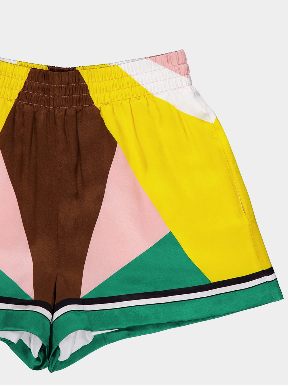 Casa Sport Geometric Silk Shorts