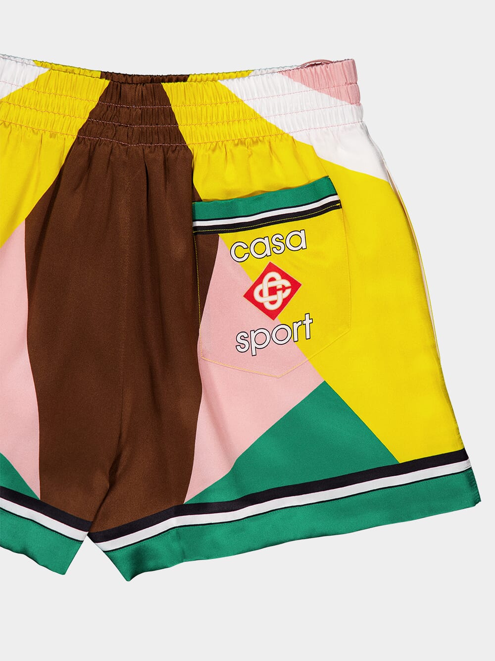 Casa Sport Geometric Silk Shorts