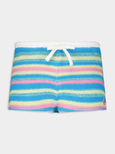 Stripe Towelling Mini Shorts | PDP - Fashion Clinic