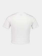 Casablanca White Casa Beach Wave Cropped T-Shirt