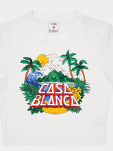 Casablanca White Casa Beach Wave Cropped T-Shirt