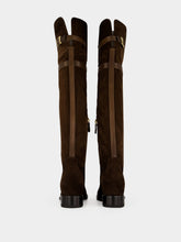 Santoni Janelle Brown Suede Knee-High Boots
