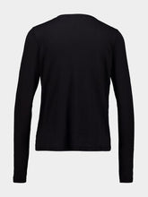 James Perse Black Long Sleeve Deep V-Neck T-Shirt