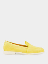 Santoni Yellow Suede Calf Leather Loafers