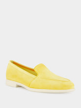 Santoni Yellow Suede Calf Leather Loafers
