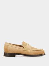 Santoni Beige Leather Airglow Loafers