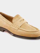 Santoni Beige Leather Airglow Loafers