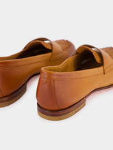 Santoni Light Brown Calf Leather Loafers