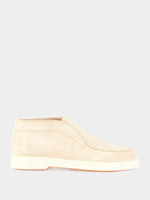 Santoni Cream Yalta Suede Desert Boots