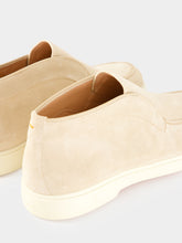 Santoni Cream Yalta Suede Desert Boots