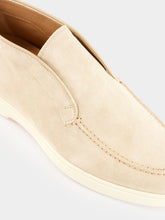 Santoni Cream Yalta Suede Desert Boots
