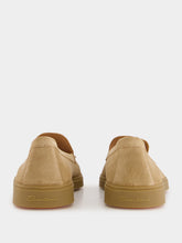 Santoni Yaltamoc Camel Suede Loafers
