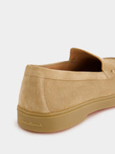 Santoni Yaltamoc Camel Suede Loafers
