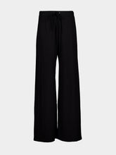 James Perse Black Vintage French Terry Wide-Leg Sweatpants