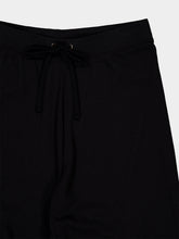 James Perse Black Vintage French Terry Wide-Leg Sweatpants