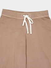 James Perse Coffee Pigment Vintage French Terry Wide Leg Sweatpants