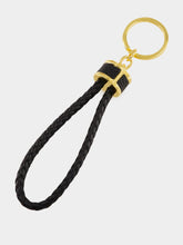 Tom Ford Black Keyring T Loop Soft Grain Leather