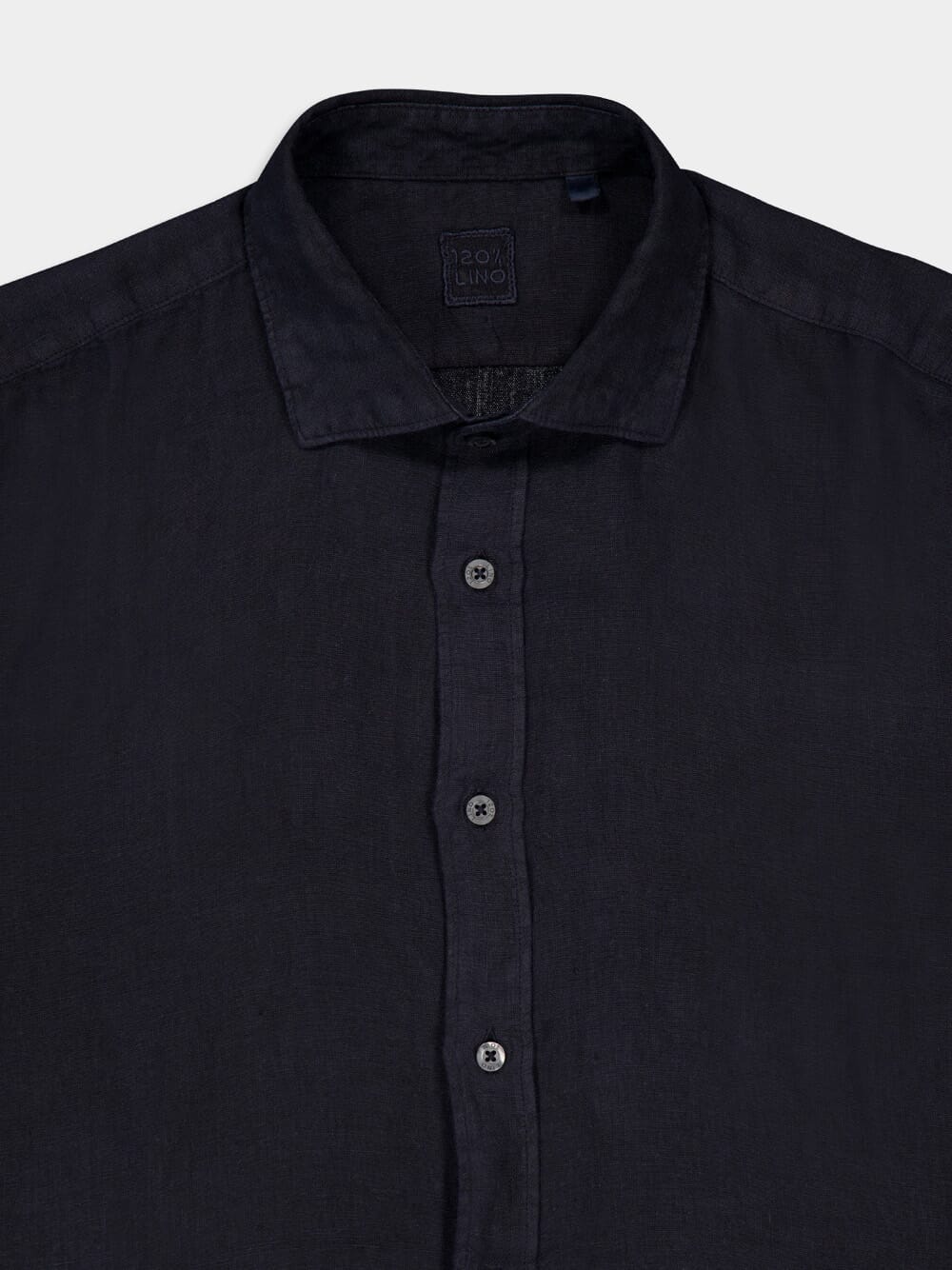 Navy Blue Faded Linen Shirt