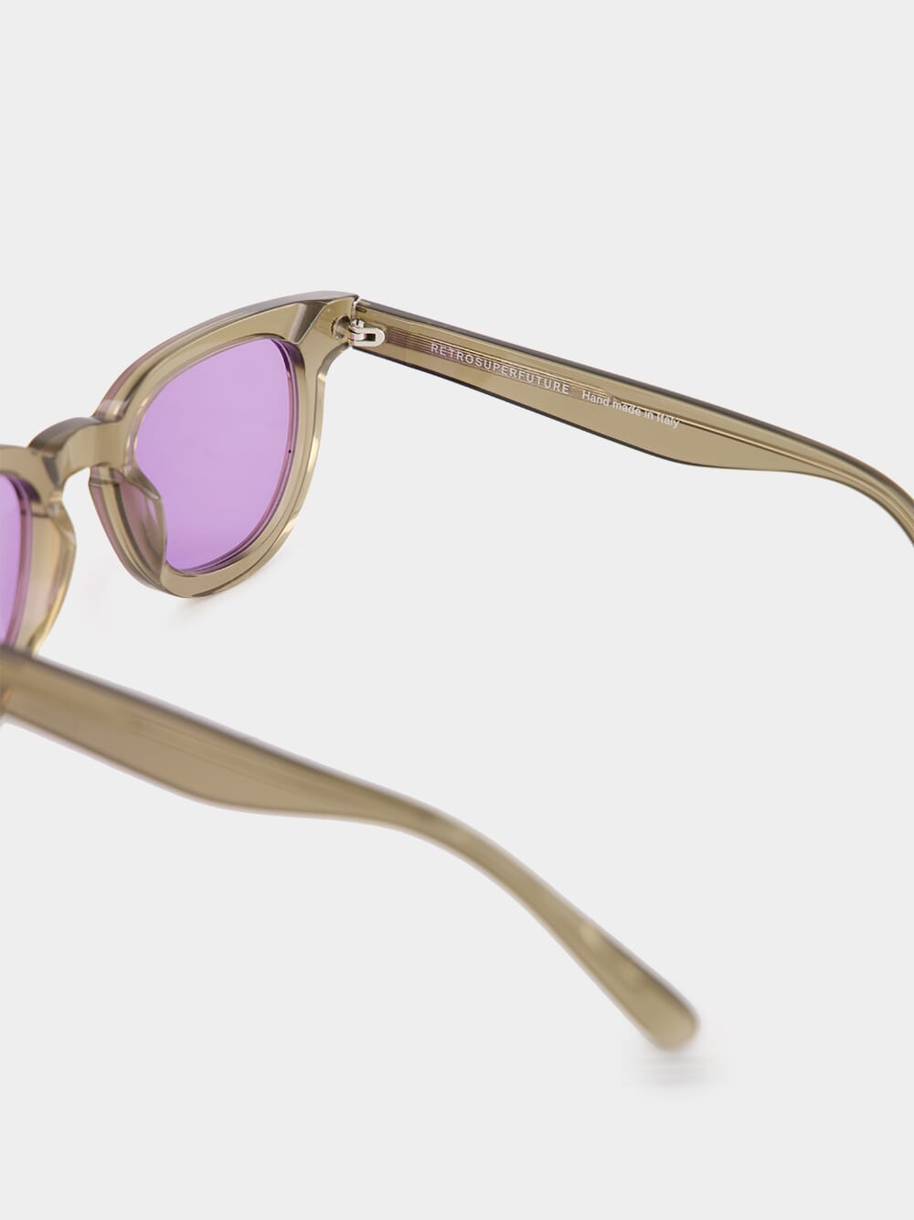 Green Sunglasses Certo Fragment with Purple Lenses