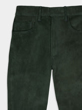 Zircon Suede Green Flared Pants | PDP - Fashion Clinic