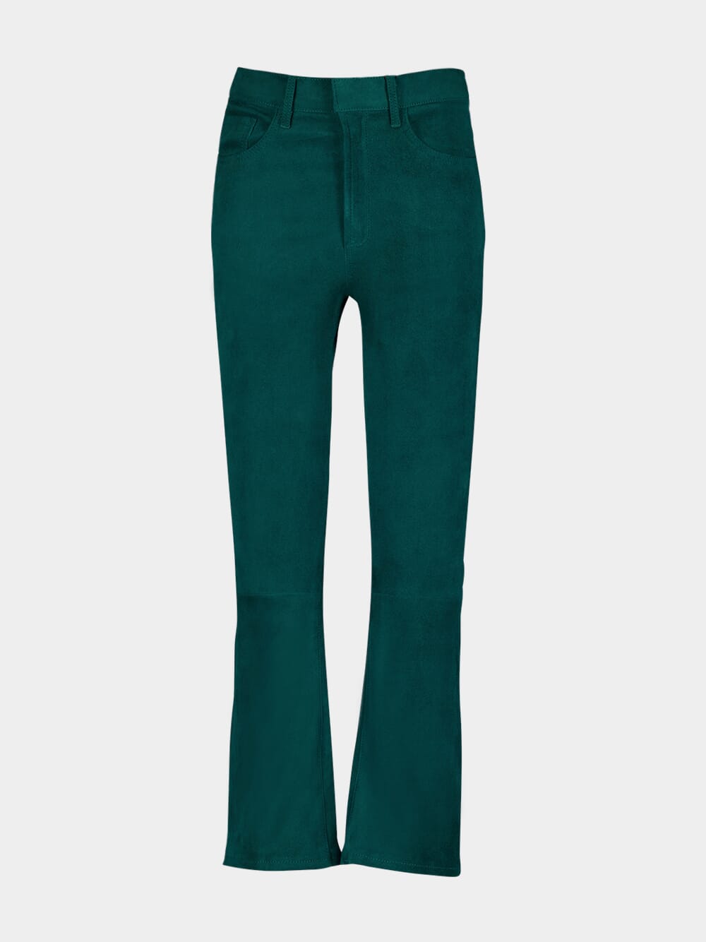 Zircon Teal Flared Suede Pants