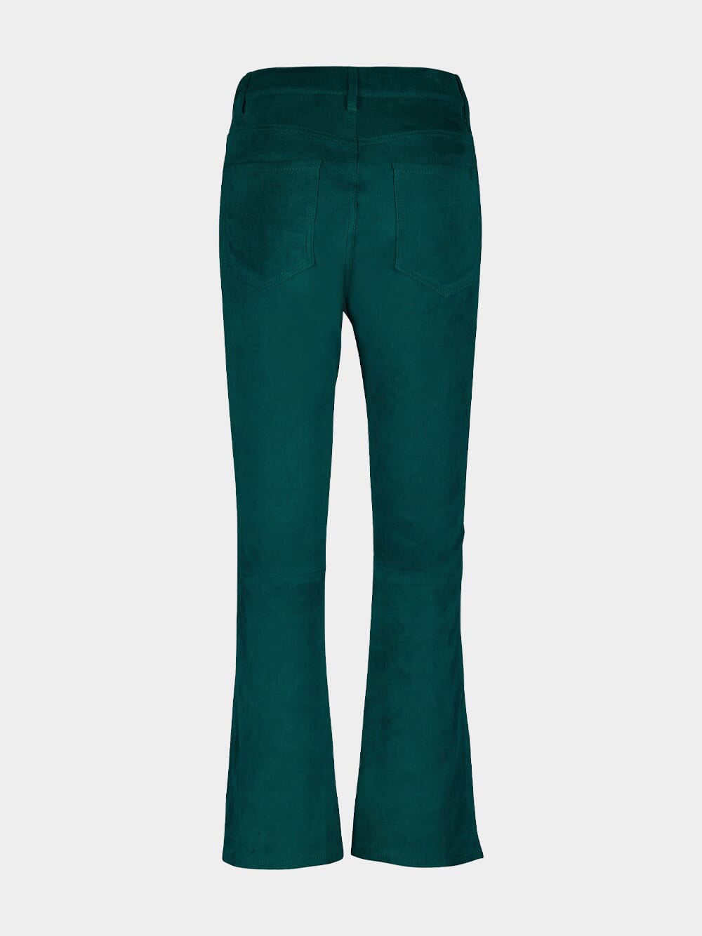 Zircon Teal Flared Suede Pants