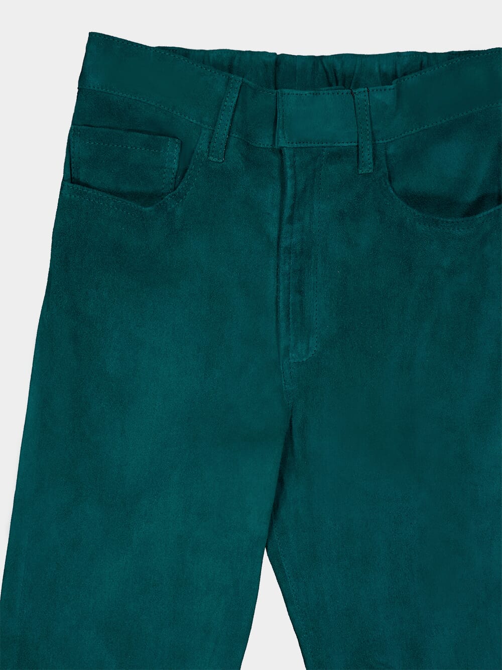 Zircon Teal Flared Suede Pants