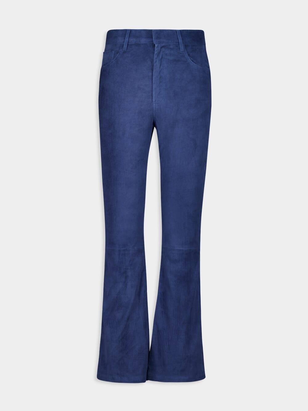 Zircon Estate Blue Suede Flared Pants