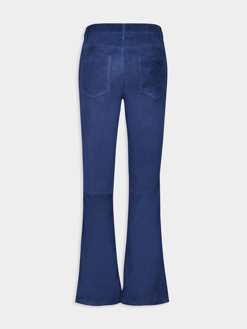 Zircon Estate Blue Suede Flared Pants