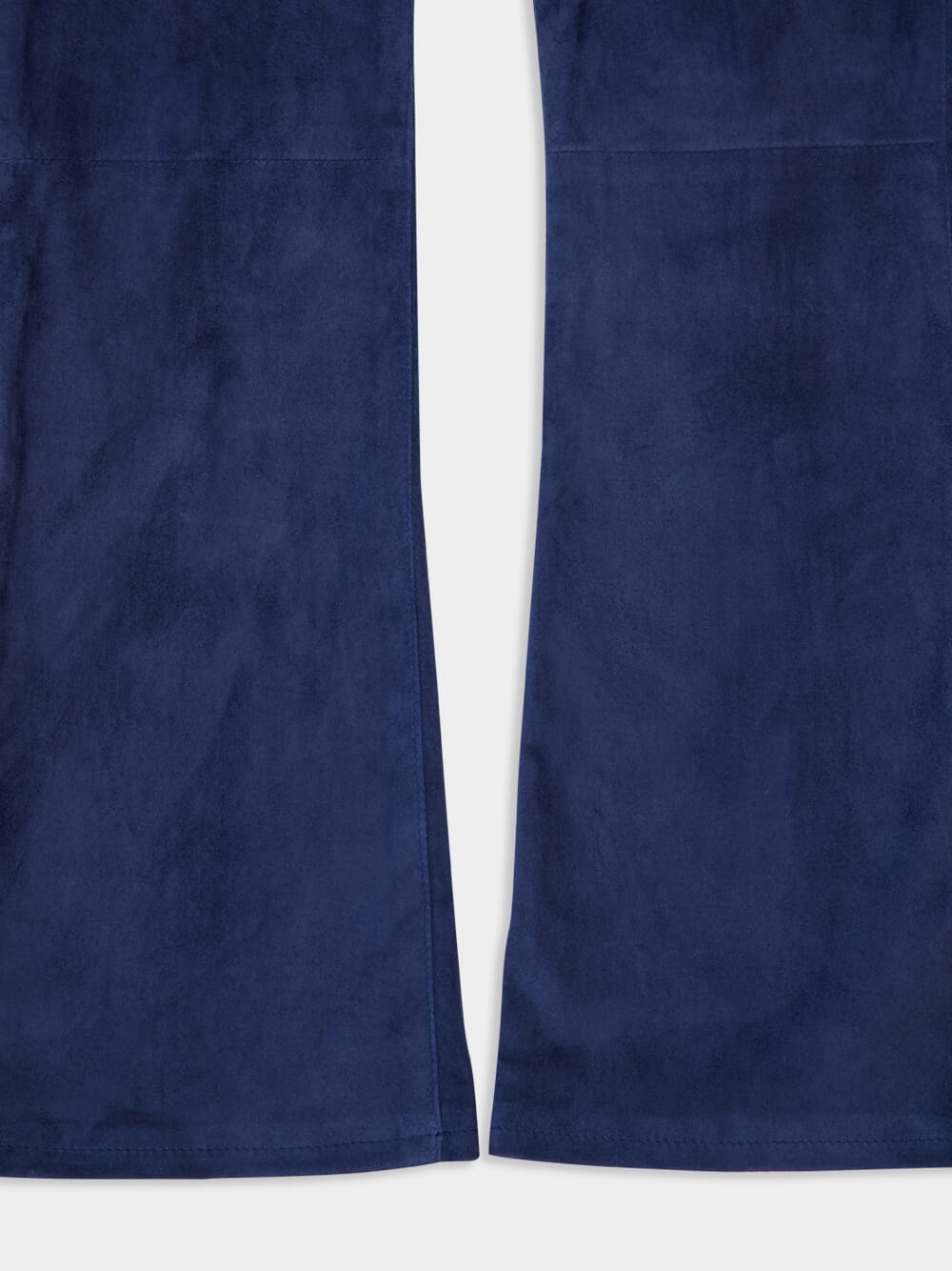 Zircon Estate Blue Suede Flared Pants