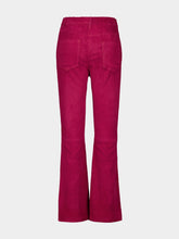 Paula Zircon Cabernet Flared Suede Pants
