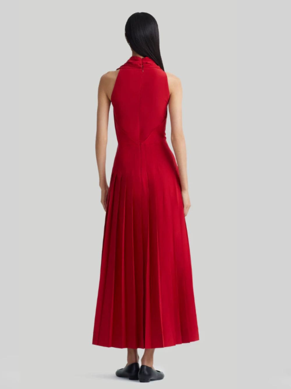 Nathalie Red Midi Dress