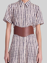 Altuzarra Black and Woody Reversible Corset Belt