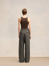 Ami Paris Dark Coffee Wide Fit Trousers