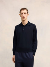 Ami Paris Night Blue Tonal Ami Polo