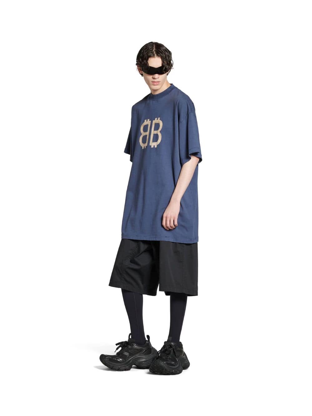 Blue Crypto Oversized T-Shirt