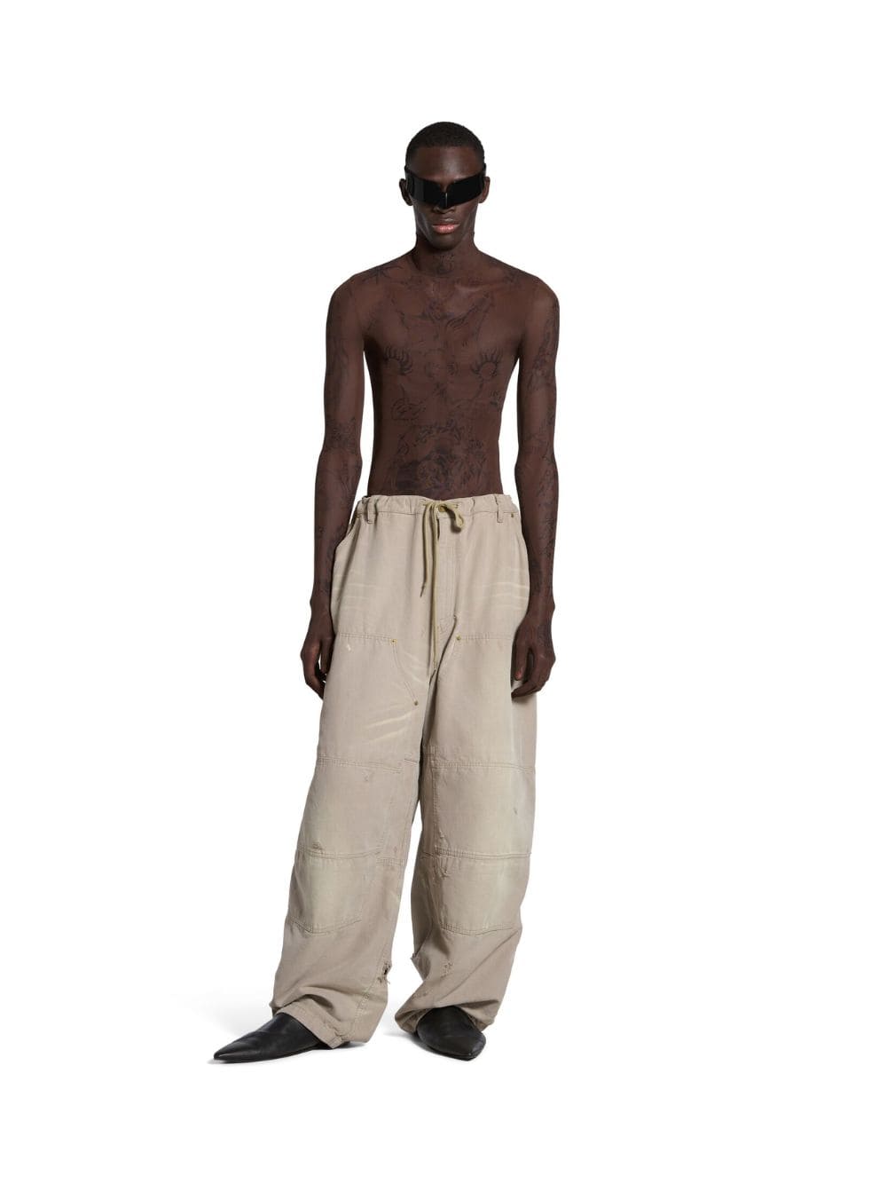 Beige Double Knee Pants