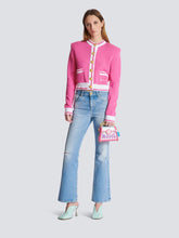 Balmain Pink Balmain Signature Knit Cardigan