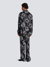 Balmain Printed Satin Palm Tree Shirt