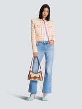 Balmain B-Buzz Hobo Bag in Leather and Canvas