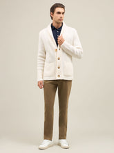 Boglioli Wool and Cashmere Rib Knit Cardigan