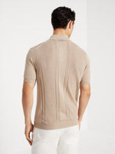 Brunello Cucinelli Textured Rib Knit Cotton Polo